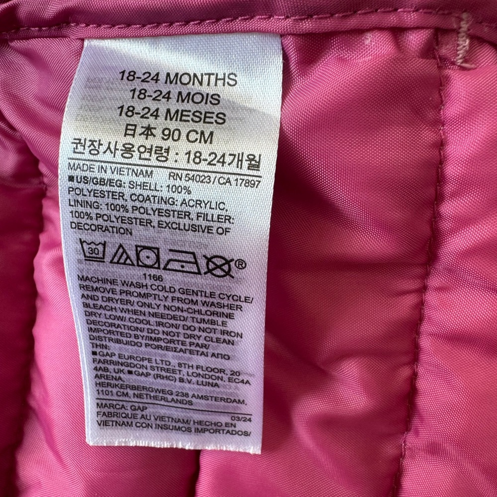 babyGap × Disney Minnie Mouse ColdControl Puffer
Jacket Coat Size 18-24 months - Picture 5 of 7